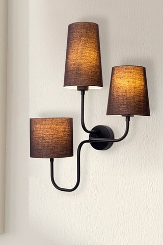 Wandlamp Çatal - Zwart - 3 x 40 W