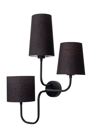 Wandlamp Çatal - Zwart - 3 x 40 W