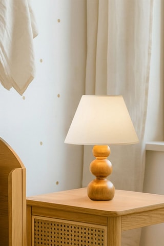 Houten Tafellamp - Beige - 40 W