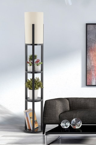 Staanlamp Circle Nora -  Zwart - 45-60 W - 135 cm