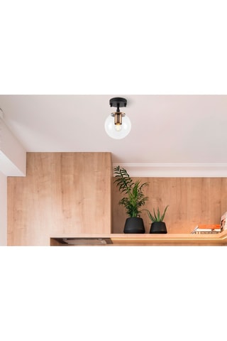 Plafondlamp Atmaca - Zwart en Wit - 15 W