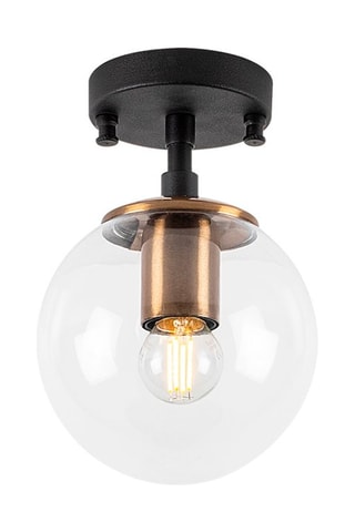 Plafondlamp Atmaca - Zwart en Wit - 15 W