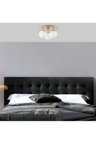 Plafondlamp Well - Goudkleurig - 3 x 40 W