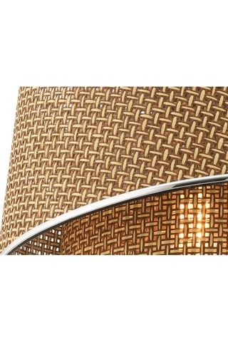 Hanglamp Barette Hazeran - Beige en Zilverkleurig - 45-60 W