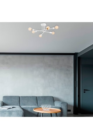 Hanglamp Flower - Wit - 6 x 40 W