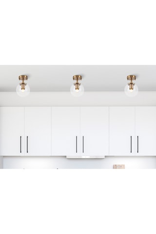 Plafondlamp - Goudkleurig en Transparant - 15 W