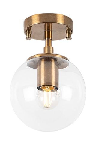 Plafondlamp - Goudkleurig en Transparant - 15 W