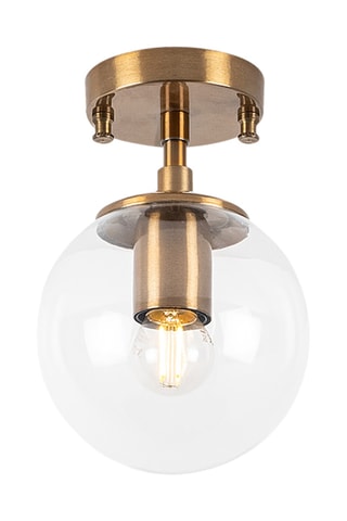 Plafondlamp - Goudkleurig en Transparant - 15 W