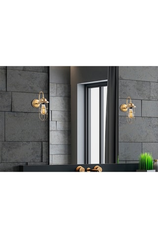 Wandlamp Mahoniu - Goudkleurig -  40 W