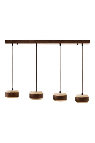 Suspension en bois et travertin - Beige