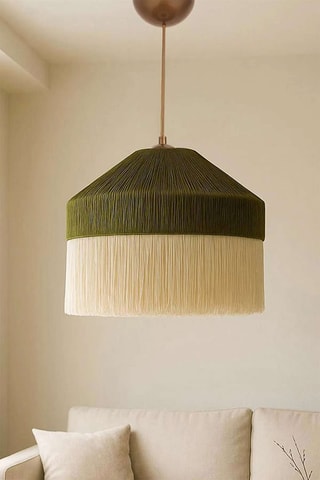 Hanglamp - kaki en ecru - 40 W