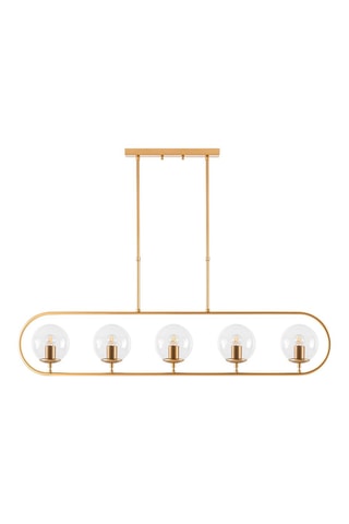 Suspension - Doré et blanc - 5 x 15 W