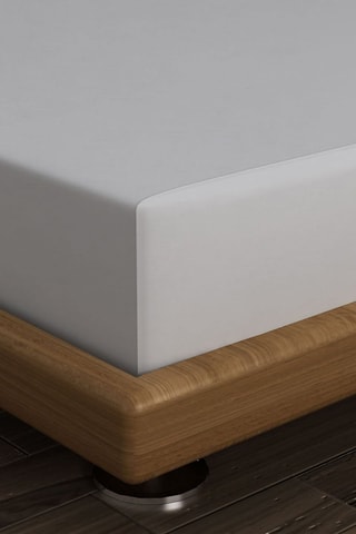 Lençol-capa em algodão 61 fios/cm² - Cinzento-claro