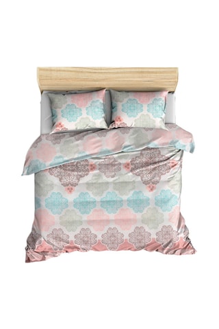 Conjunto de edredão em algodão 48 fios/cm² Andalucia - Branco e castanho