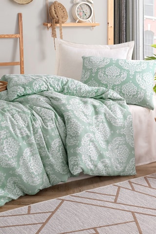 Conjunto de edredão 47 fios/cm² Post - Verde-água