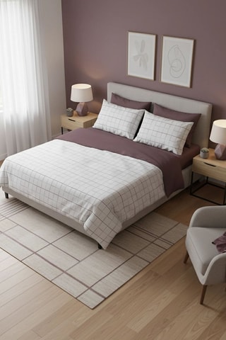 Conjunto de edredão de algodão 57 fios/cm² - Branco