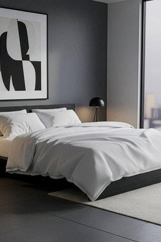 Conjunto de edredão em algodão - 57 fios/cm² - Branco