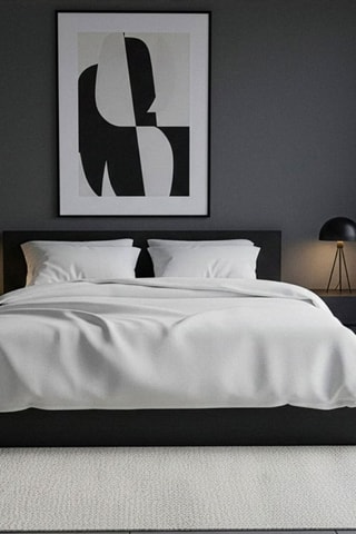 Conjunto de edredão em algodão - 57 fios/cm² - Branco