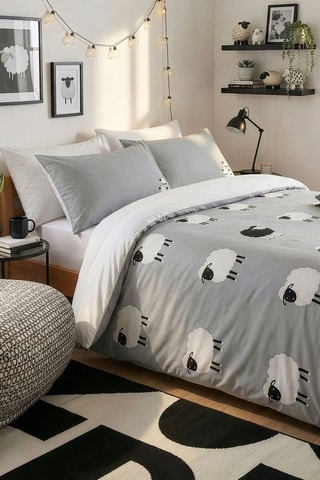 Conjunto de edredão em algodão The Black Sheep - 57 fios/cm² - Cinzento