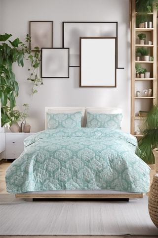 Conjunto de lençóis 47 fios/cm² Post - Verde-água