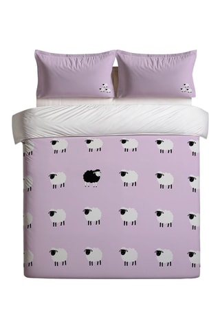 Conjunto de edredão em algodão 57 fios/cm² Preto - Lilás