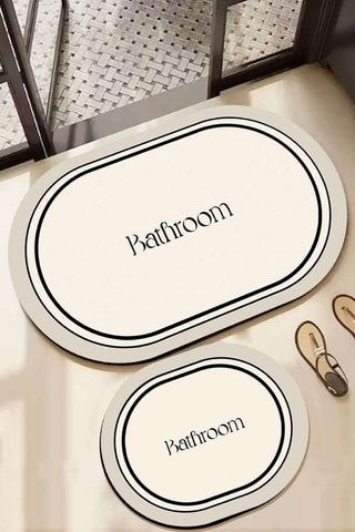 2 tapetes de banho Farbelle - Cru