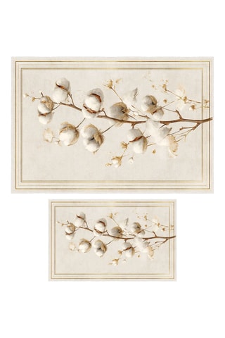 2 tapetes de banho - Bege e cru - 50 x 60/60 x 100 cm