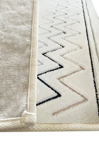 2 tapetes de banho Zikzak - Cru - 60 x 100 cm e 50 x 60 cm