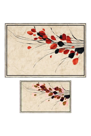 2 tapetes de banho - Bege - 50 x 60/60 x 100 cm