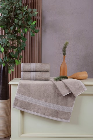 2 toalhas de banho grandes - Cappuccino - 75 x 150 cm