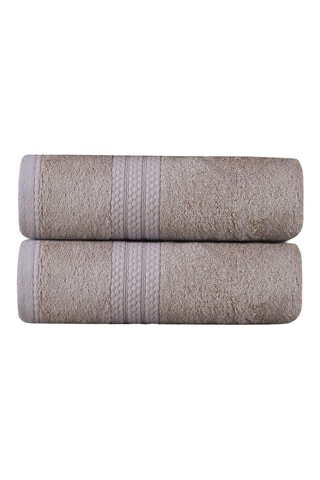 2 toalhas de banho grandes - Cappuccino - 75 x 150 cm
