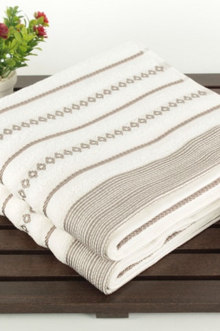 2 toalhas de banho - Branco - 50 x 90 cm