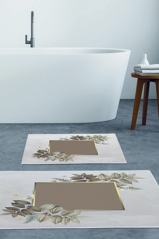 2 tapetes de banho - Cinzento - 50 x 60 cm, 60 x 100 cm