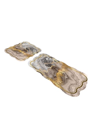 2 tapetes de banho - Creme - 50 x 60 cm, 60 x 100 cm