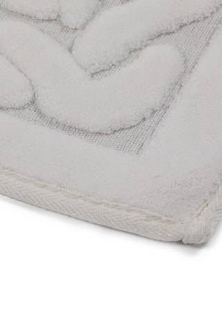 2 tapis de bain - Blanc - 50 x 60 cm, 60 x 100 cm