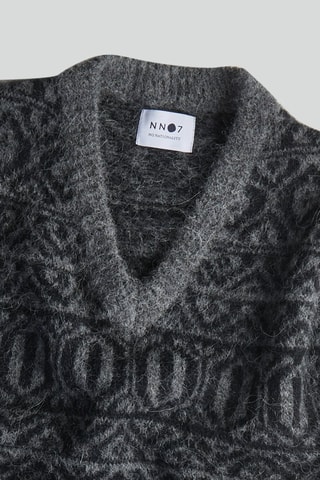 Gilet in alpaca Hugo - Grigio scuro melange