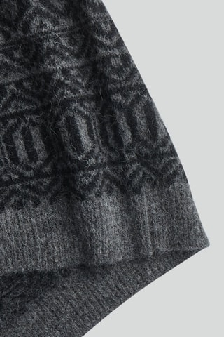 Gilet in alpaca Hugo - Grigio scuro melange