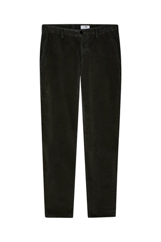 Pantaloni chino in velluto e cotone bio Karl - Verde scuro