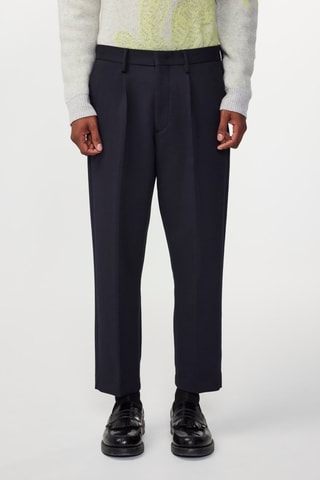 Pantaloni in lana vergine Bill - Navy