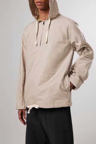 Giacca a vento in cotone bio Peterson - Ecrù