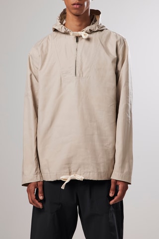 Giacca a vento in cotone bio Peterson - Ecrù