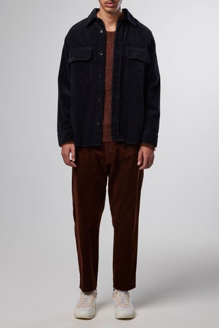 Sovracamicia in velluto Folmer - Nero