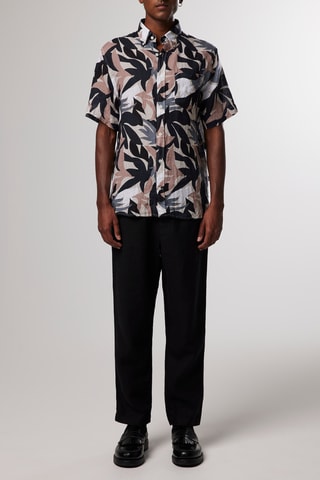 Camicia in lino Tyrion - Marrone e nero