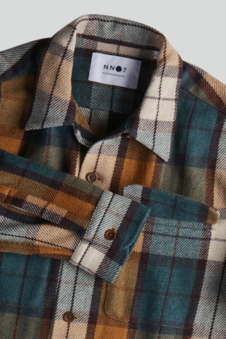 Camicia in lana Daniel - Marrone e verde