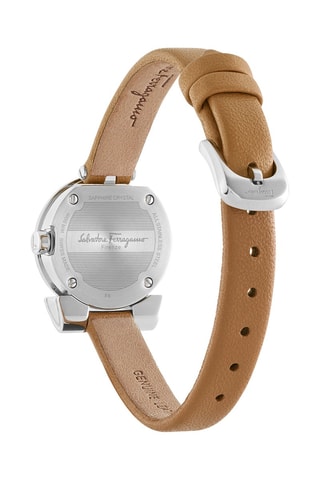 Leren Quartz Horloge - Bruin en Zilverkleurig