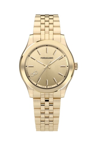 Stalen Quartz Horloge 
Goudkleurig