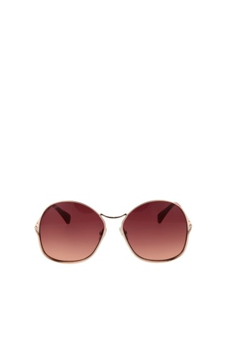 Lunettes de soleil femme - Catégorie 3 - Max Mara - Rose et doré