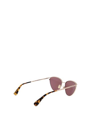Lunettes de soleil femme - Catégorie 3 - Max Mara - Marron, orange, rose et doré