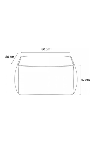 Pouf pour canapé de jardin modulable Riviera - Bleu clair