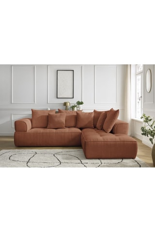 Canapé d'angle droit Whesley Orange